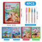 Magic Water Doodle Colouring Book with Refillable Pen – Spiral Bound, Reusable Drawing Pad for Kids (3 Books Set, Age 3+)