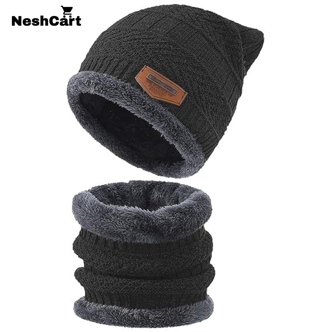 Unisex Winter Hat and Scarf Set | Ultimate Thermal Skull Cap & Neck Gaiter for Cold Weather | Best Outdoor Sports Gear
