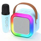 Mini Karaoke Machine with Wireless Mic for Kids | Portable Bluetooth, USB Connectivity Speaker with LED Lights & Music | Fun Singing Toy for Girls & Boys 4-12 Years | Set of 1