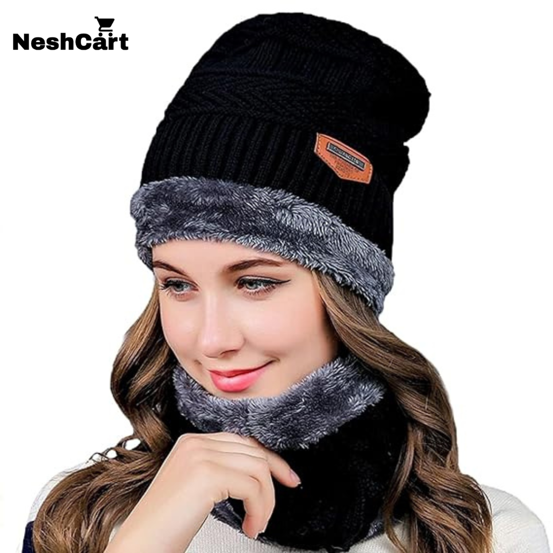 Unisex Winter Hat and Scarf Set | Ultimate Thermal Skull Cap & Neck Gaiter for Cold Weather | Best Outdoor Sports Gear