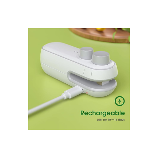 2-in-1 Mini Heat Sealer & Cutter – Portable Bag Sealing Machine for Snacks, Pantry Storage & Food Freshness | Compact, Easy-Use, High-Efficiency Freshness Locking Tool