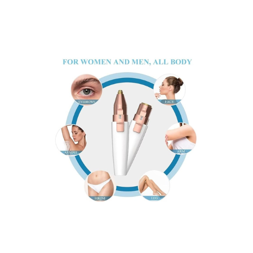 2-in-1 Electric Eyebrow Trimmer & Facial Hair Shaver for Women