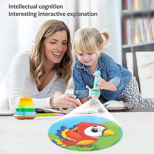 3 Slide Cartoon Story Projector Bedtime Toy for Kids | Projector Flashlight Torch – 24 Patterns