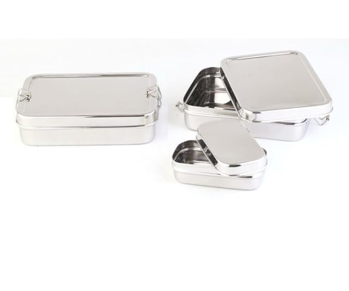 Stainless Steel Lunch Box for Kids, Single Layer Tiffin Box/School Lunch Box for Kids/School Tiffin (pack of 1)