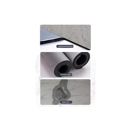 Premium Quick-Dry Rubber Bathroom Mat – 4-Layer Diatomaceous Earth Bath Mat | Anti-Slip, Machine Washable, Fast Water Absorption | 60×40 cm Soft Nubuck Fabric Top & Thick Rubber Base