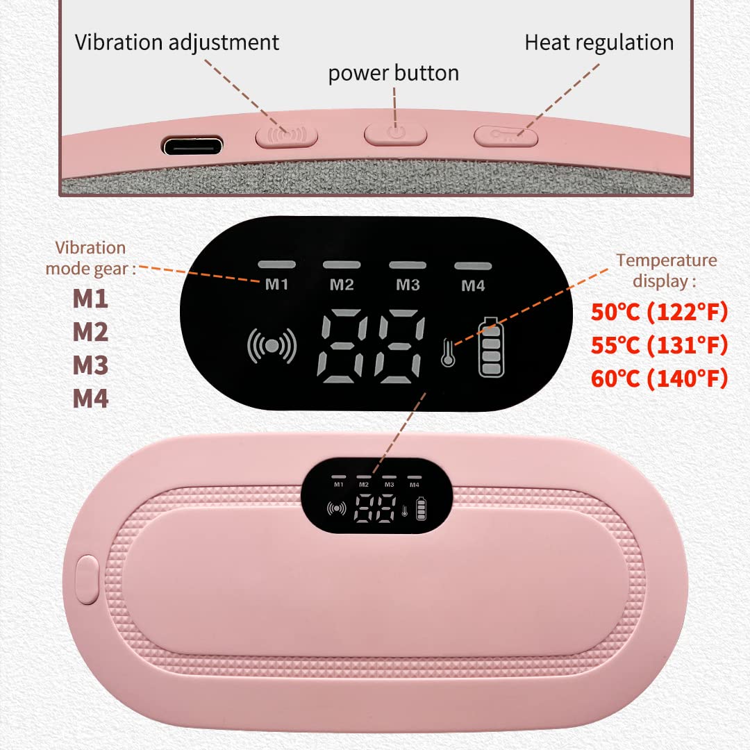 Portable Cordless Heating Pad for Menstrual Cramps Relief – Pink