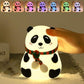 Silicone Panda Touch Lamp Night Light for Kids Squishy Nightlight Lamp Cute Stuff Kawaii Aesthetic Baby Room Decor with 7 Multicolur, Led