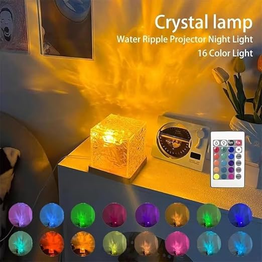 Diwali Decoration Light: Romantic Ocean Wave Projector | LED Water Ripple Lamp | Festive Bedroom & Living Room Decor