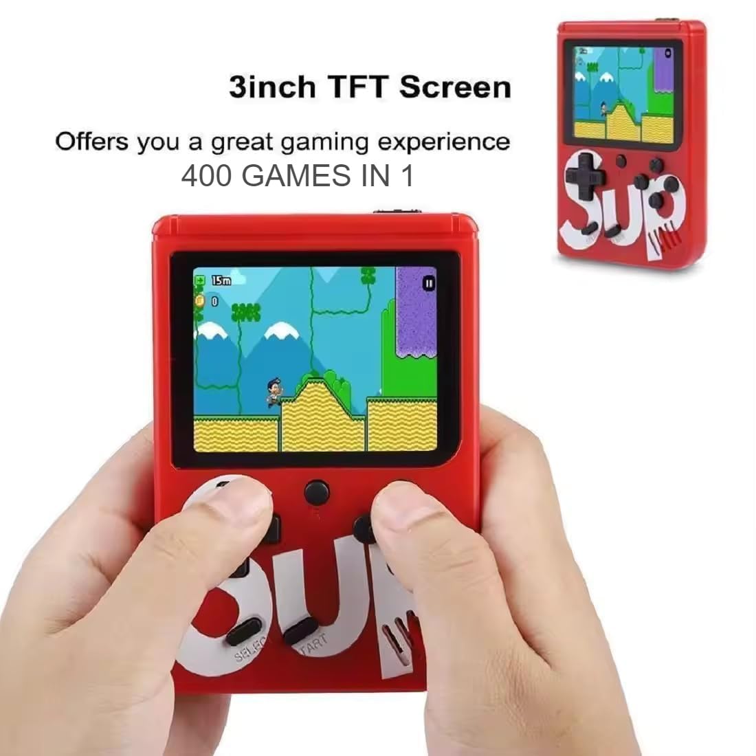 400-in-1 Handheld Retro Game Console – Portable Plug & Play Gaming Box with Preloaded Classic Games for Kids & Family