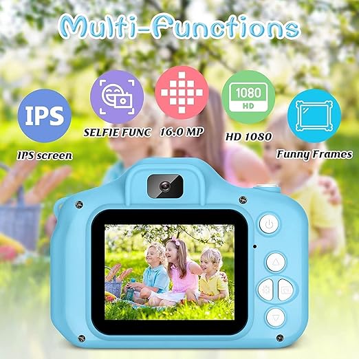 Kids Toy Camera for Girls Boys 13MP 1080P HD Digital Video Camera for Toddler, Christmas Birthday Gifts for 4+ to 10 Years Old Children - Multicolor
