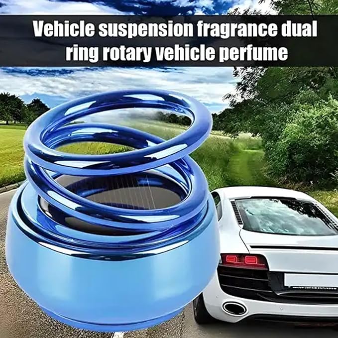 Solar Car Aroma Diffuser – 360° Rotating Solar Powered Air Freshener