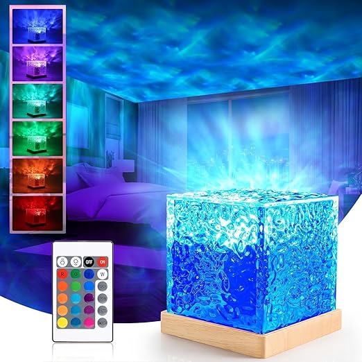 Diwali Decoration Light: Romantic Ocean Wave Projector | LED Water Ripple Lamp | Festive Bedroom & Living Room Decor