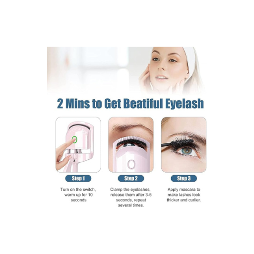 Professional Heated Eyelash Curler | USB Rechargeable for Long-Lasting Curls