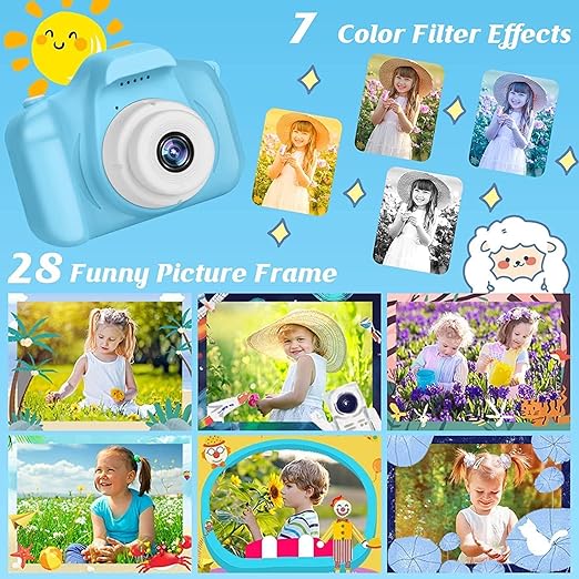 Kids Toy Camera for Girls Boys 13MP 1080P HD Digital Video Camera for Toddler, Christmas Birthday Gifts for 4+ to 10 Years Old Children - Multicolor