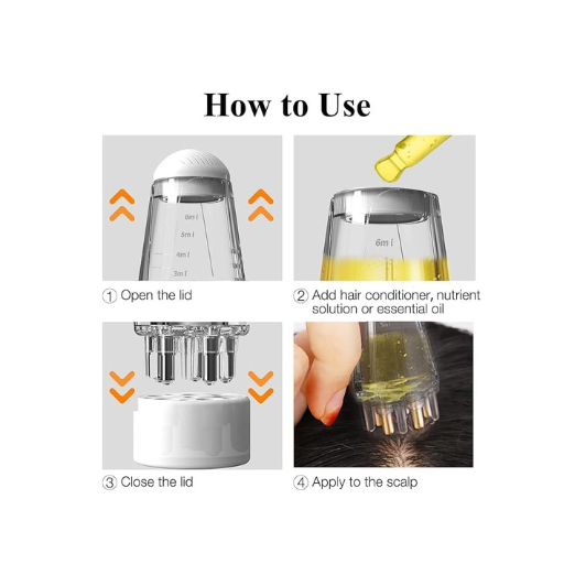 Root Comb Hair Oil Applicator & Scaler | Scalp Massager for Hair Growth