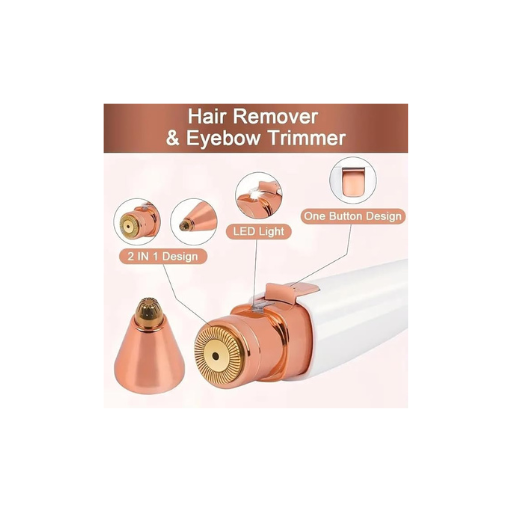 2-in-1 Electric Eyebrow Trimmer & Facial Hair Shaver for Women