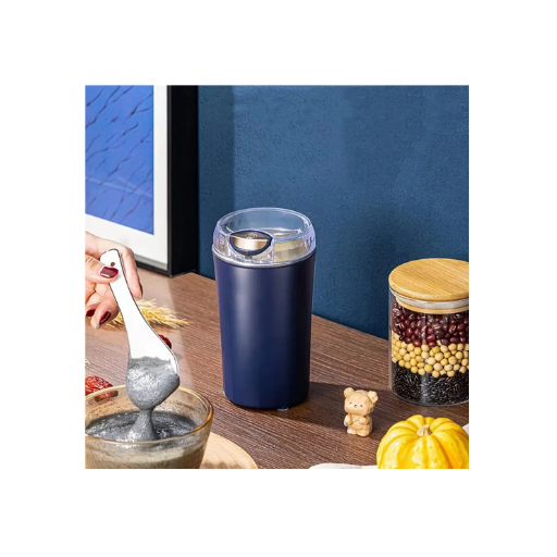 Portable Electric Coffee & Spice Grinder – One-Click Start, Low-Noise Motor, Stainless Steel Blades | Compact Espresso Bean Grinder for Coffee Beans, Nuts, Spices & Seeds