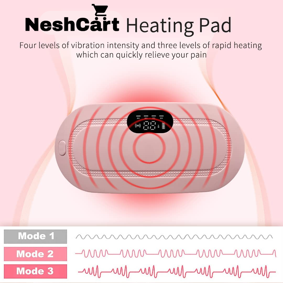 Portable Cordless Heating Pad for Menstrual Cramps Relief – Pink