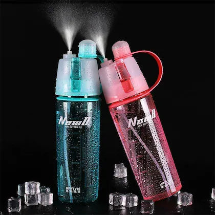 Sporty Mist Water Bottle – 2-in-1 Spray Function, Double Wall, Leakproof, Outdoor Use (Summer Essential)