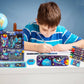 Dream Space Stationery Kit for Kids – 6-in-1 Cartoon School Set with Pencil Box, Crayons, Pencils, Eraser, Scale & Sharpener