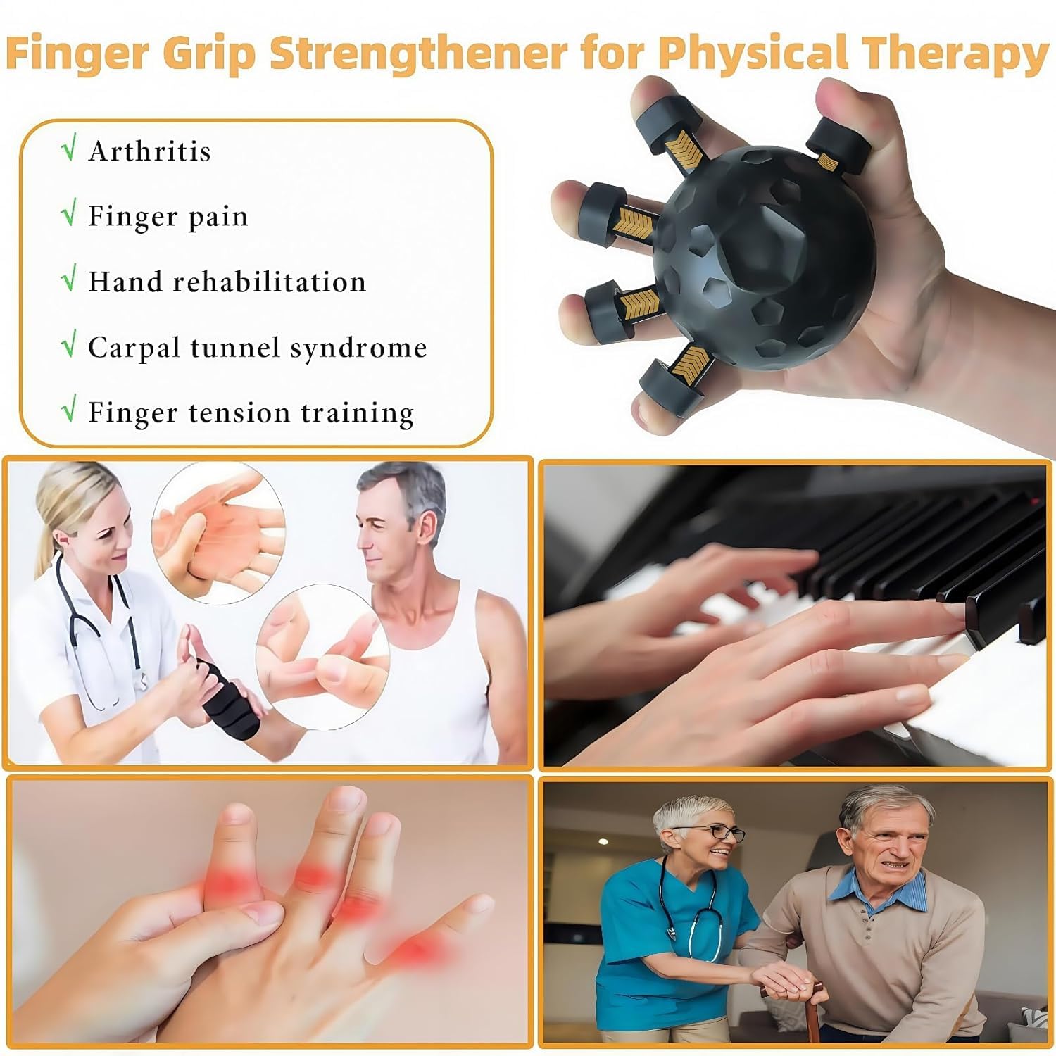 Eagle Claw Hand Grip Strengthener Ball – Adjustable 20–45KG Resistance | Finger Exerciser for Athletes, Climbers, Musicians & Therapy
