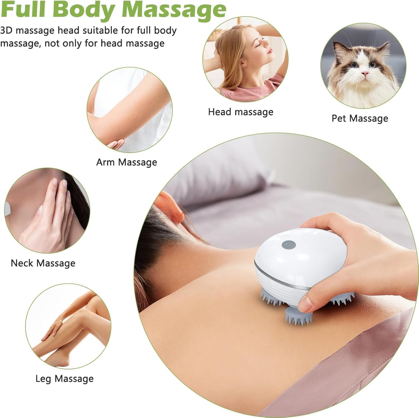 Scalp Massage, Electric Scalp Massager (MultiColor), Hair Massager For Hair Growth, Body Massager
