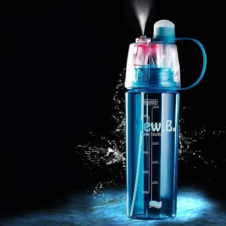 Sporty Mist Water Bottle – 2-in-1 Spray Function, Double Wall, Leakproof, Outdoor Use (Summer Essential)