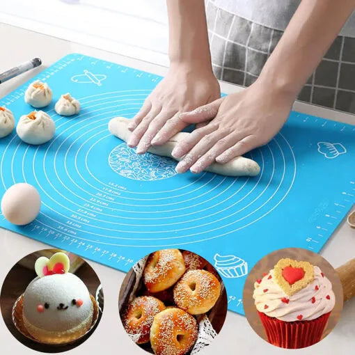 Premium Silicone Roti & Chapati Mat (40 x 50 cm) – Non-Stick, Heat-Resistant Baking and Rolling Surface for Dough & Pastry Prep